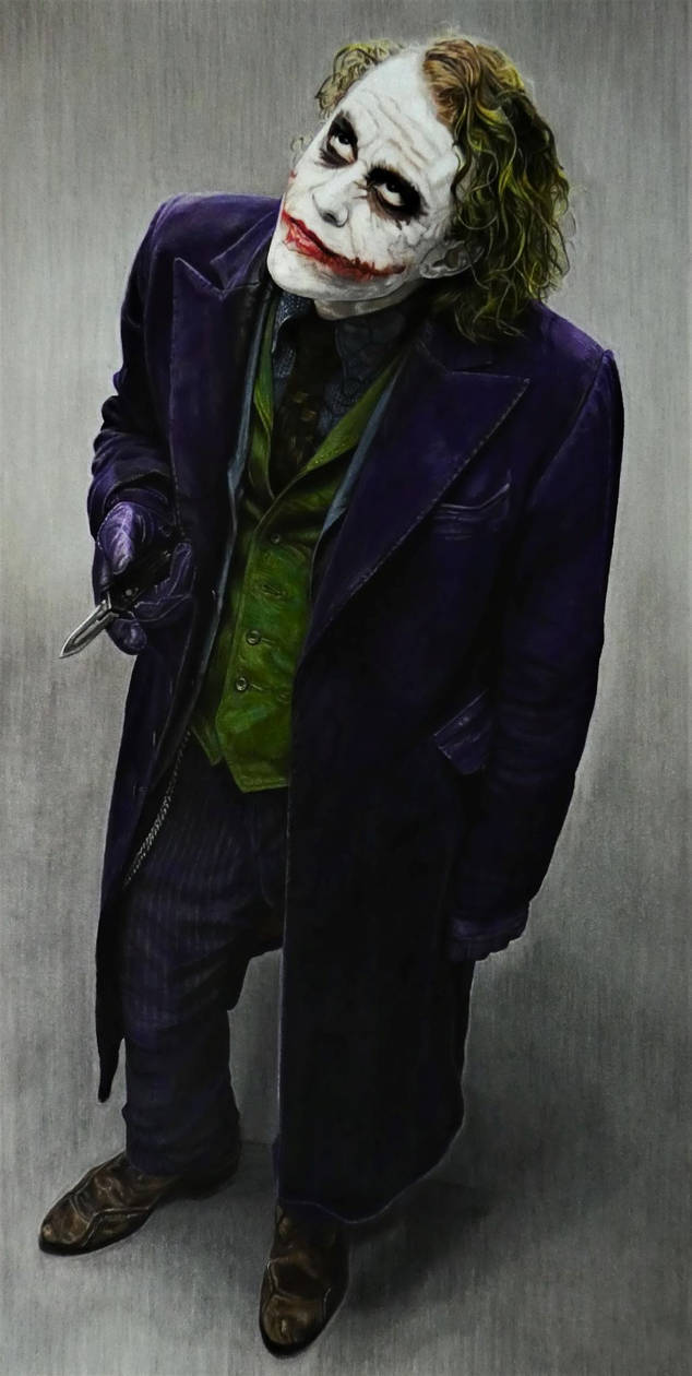 Heath Ledger Joker (drawing) by FlyinFreak on DeviantArt