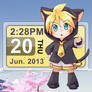 Rainmeter - Kagamine Len Calendar - hiddenskin