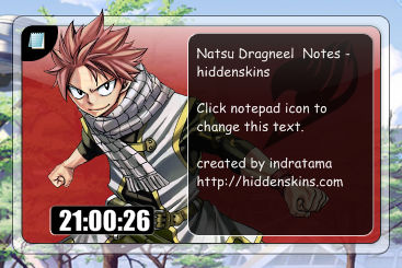 Rainmeter - Natsu Dragneel  Notes - hiddenskin