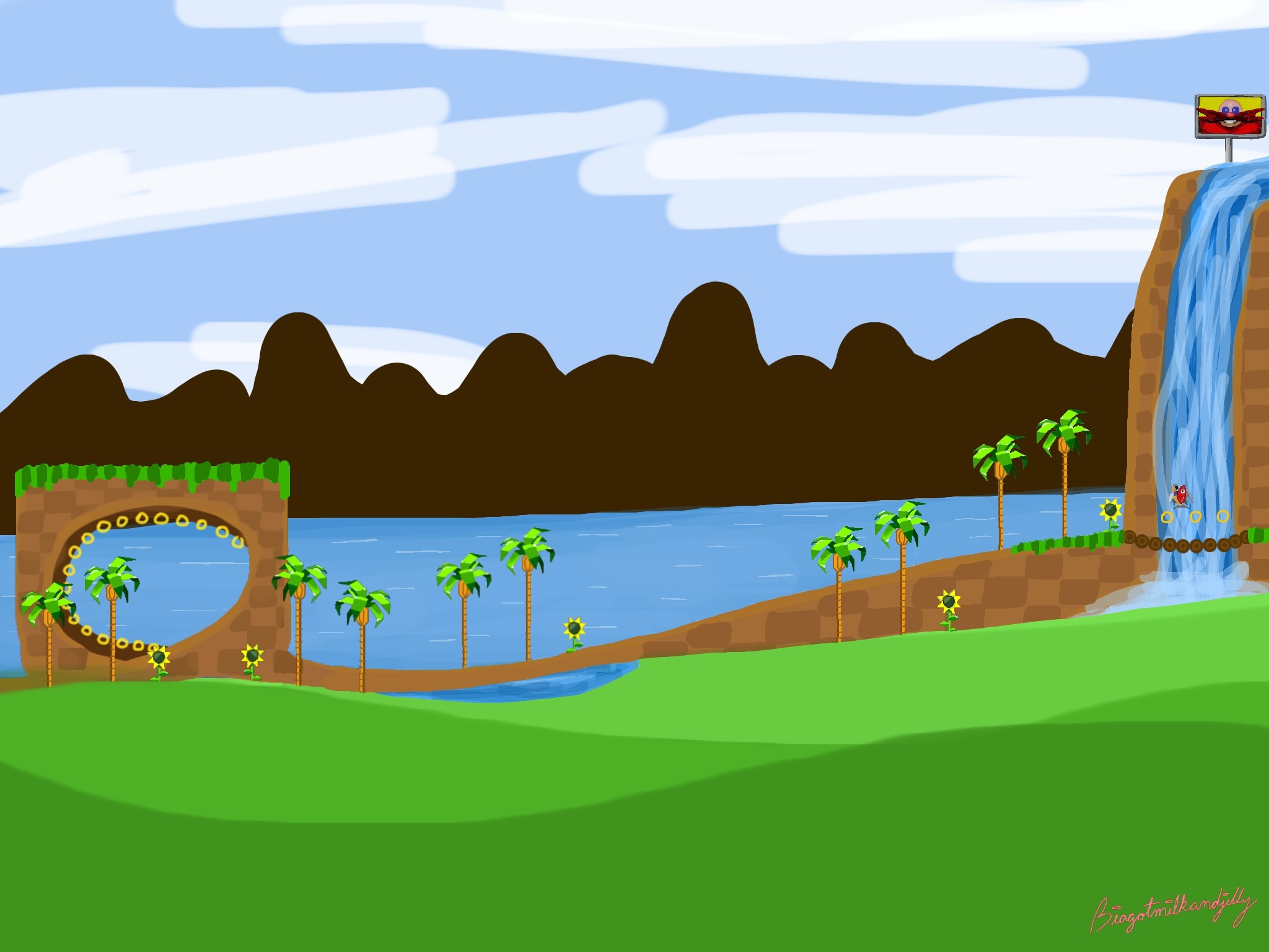 Green Hill Zone Background by Biagotmilkandjelly on DeviantArt