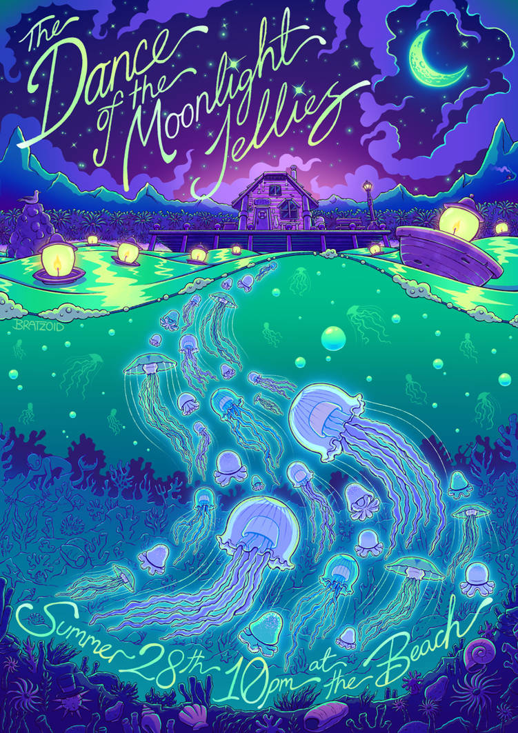 Dance of the Moonlight Jellies by Bratzoid on DeviantArt