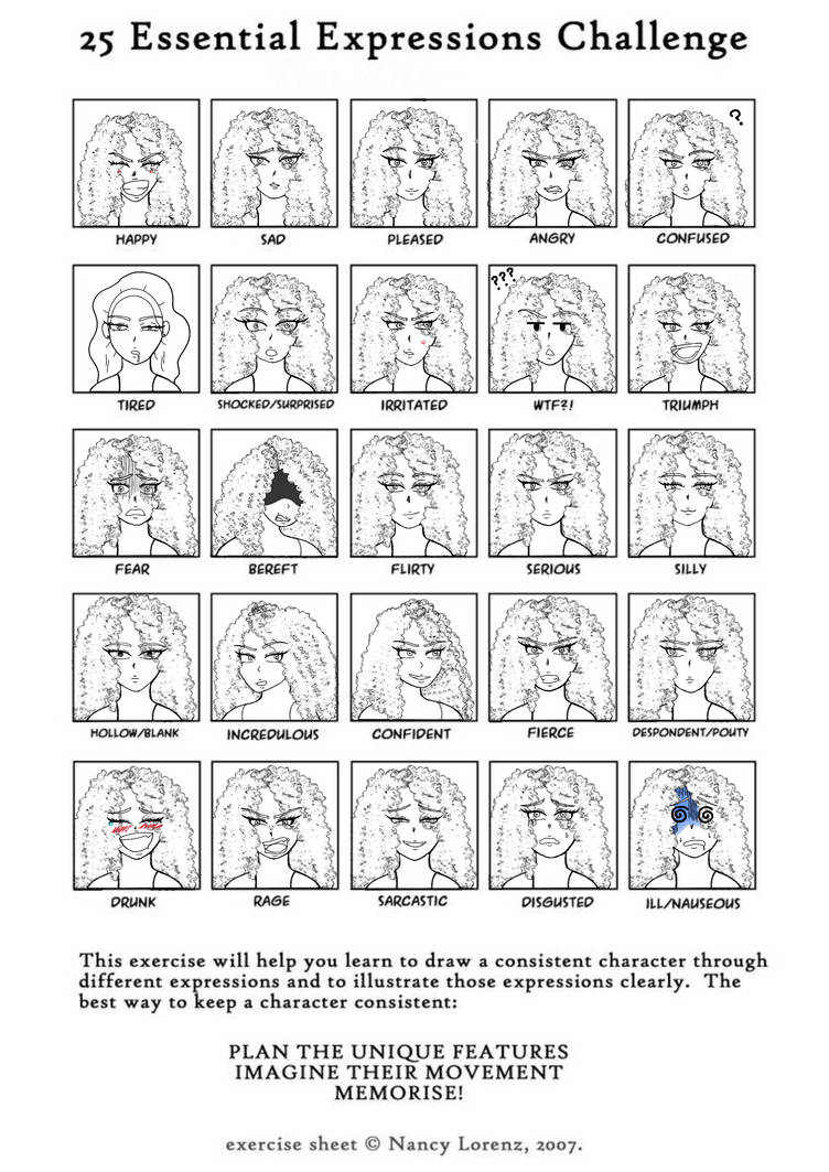 25 Expressions Challenge feat. Rhae Keegan by ShiningSolaris on DeviantArt