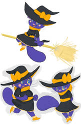 Halloween witch kitty