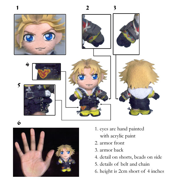 tidus 3' mini plushie