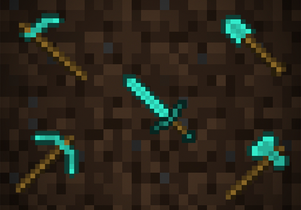 Minecraft diamond tools by Pure--Creativity on DeviantArt