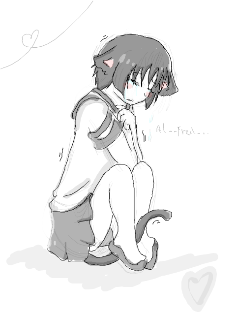 Tegaki draw :Sad NekoKiku