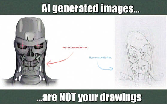 AI generated images are NOT your drawings