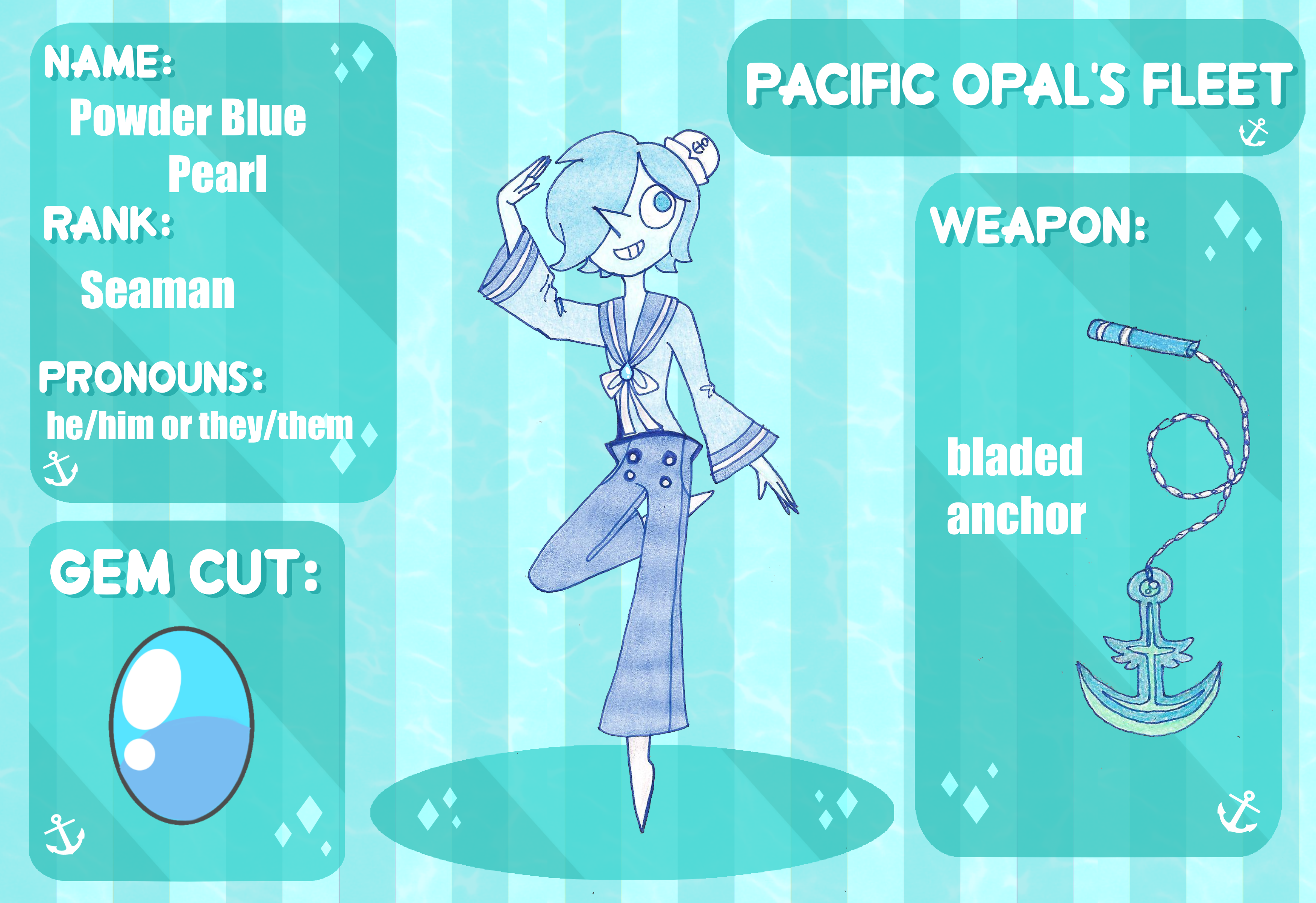 Pacific Opal's Fleet App: Powder Blue Pearl