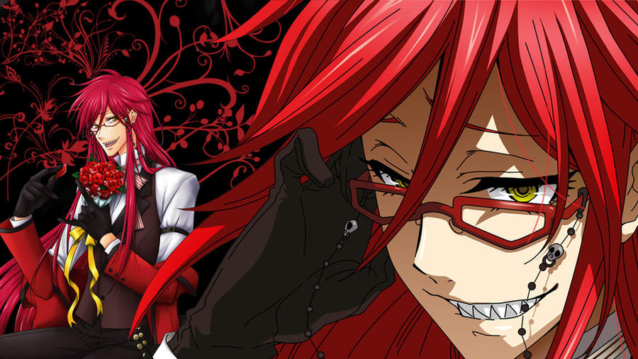 Grell Face Desktop Background Grell by RokaKurumi on DeviantArt