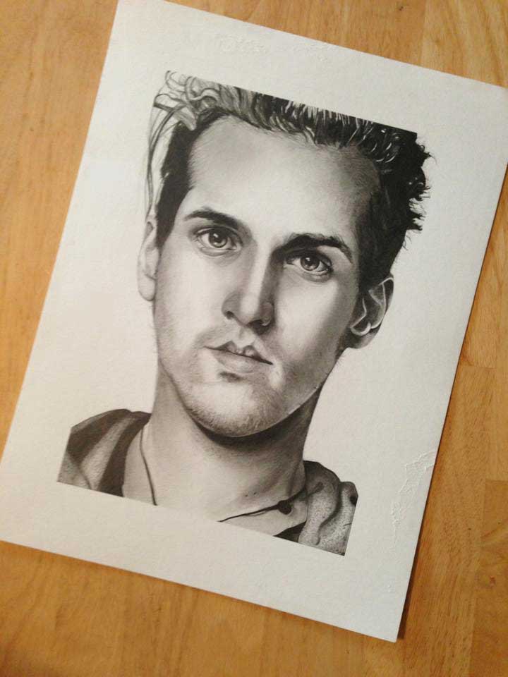 Mikey Way Drawing - (Photo not Scan)