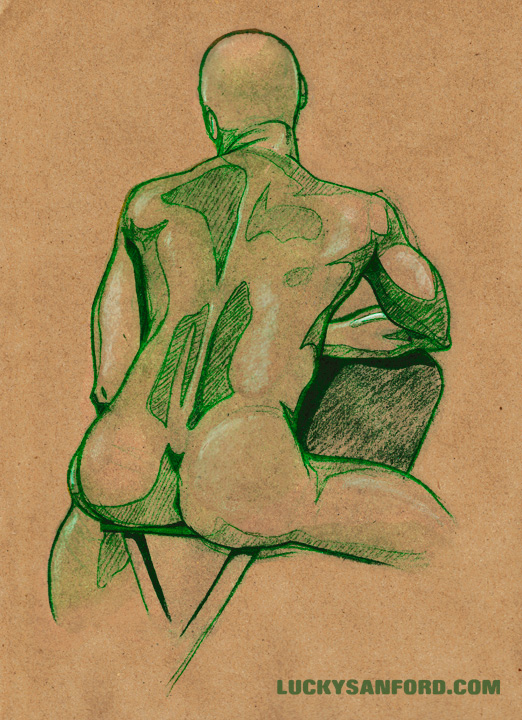 Erotic Figure Drawing - Michael #2