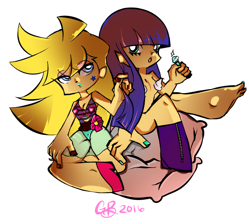 Panty And Stocking pillow fight?