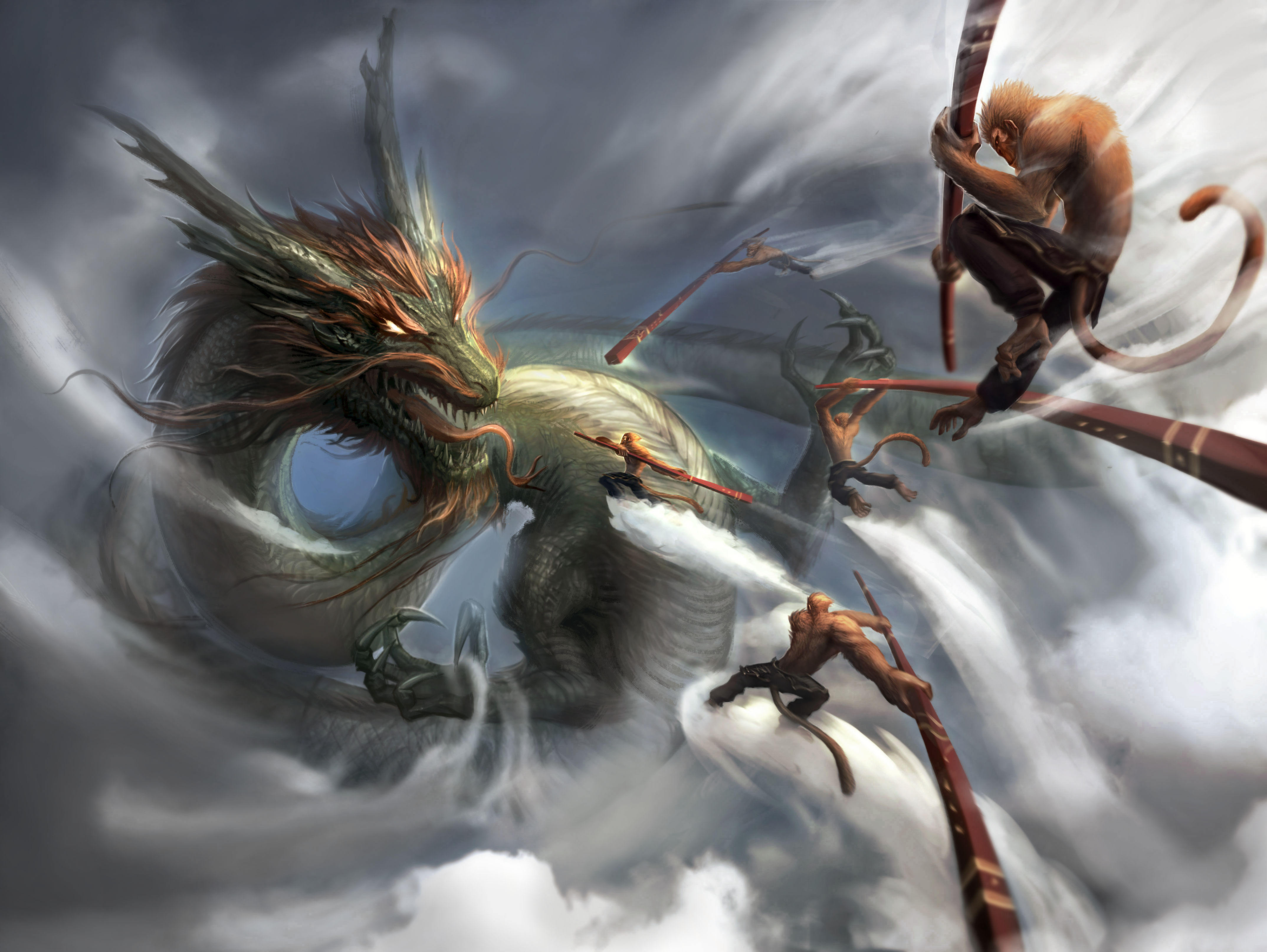Monkey King V Dragon King Dawn Of Heaven Ruin By Shengism On Deviantart Monkey King V Dragon King Dawn Of Heaven Ruin By Shengism On Deviantart