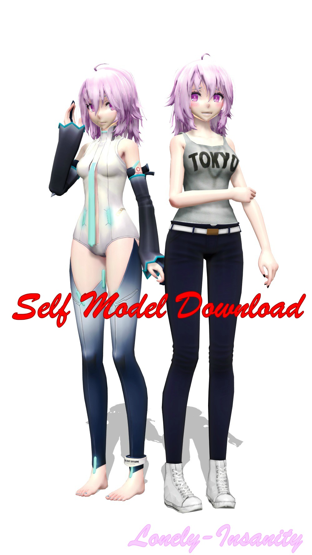 ||[MMD/MikuMikuDance]||Self Model V2||