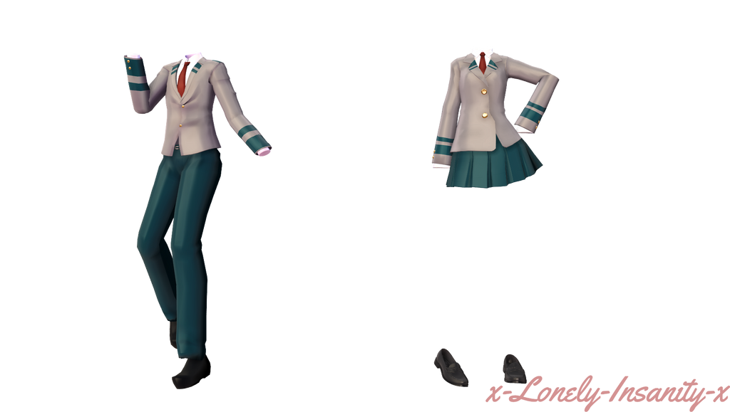 MMD/MikuMikuDance] -||- BNHA Uniform -|| by x-Lonely-Insanity-x on ...