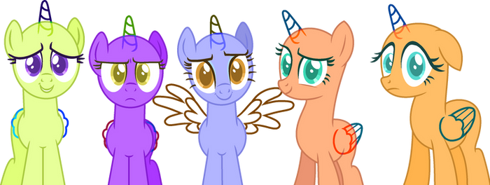 mane six base by DangerDana220 on DeviantArt