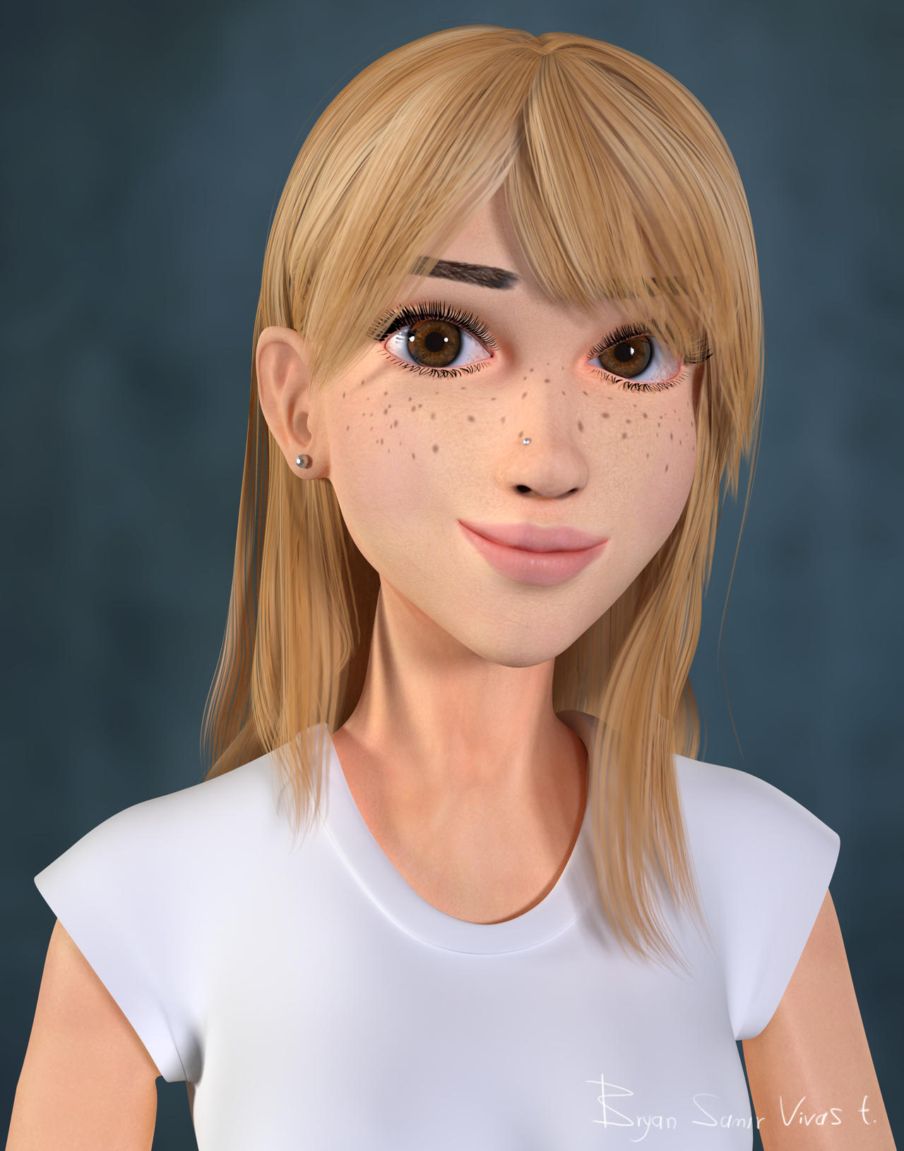 3D Stylized Girl made with Blender by bryansvt92 on DeviantArt