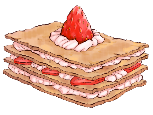 strawberry millefeuille