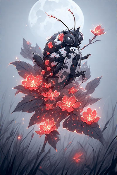 Bug With Red Flowers by Velariona on DeviantArt