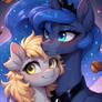 Princess Luna and Derpy Hooves (Muffin)