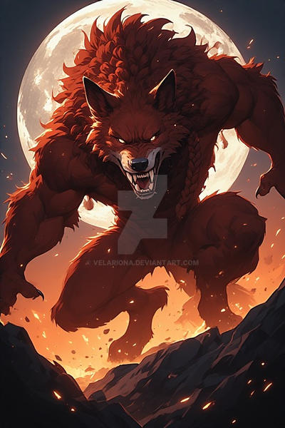 Red Werewolf by Velariona on DeviantArt