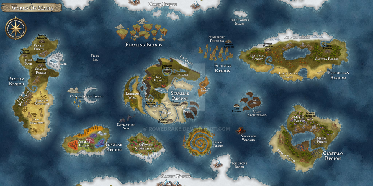 Magia World - Geographical Regions / Kingdoms Map! by RoweDrake on ...