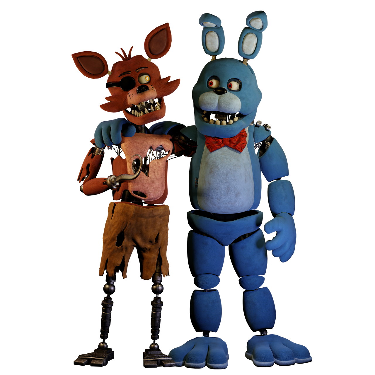 Fnaf Movie render - Foxy and Bonnie by mysteriouspoggers12 on
