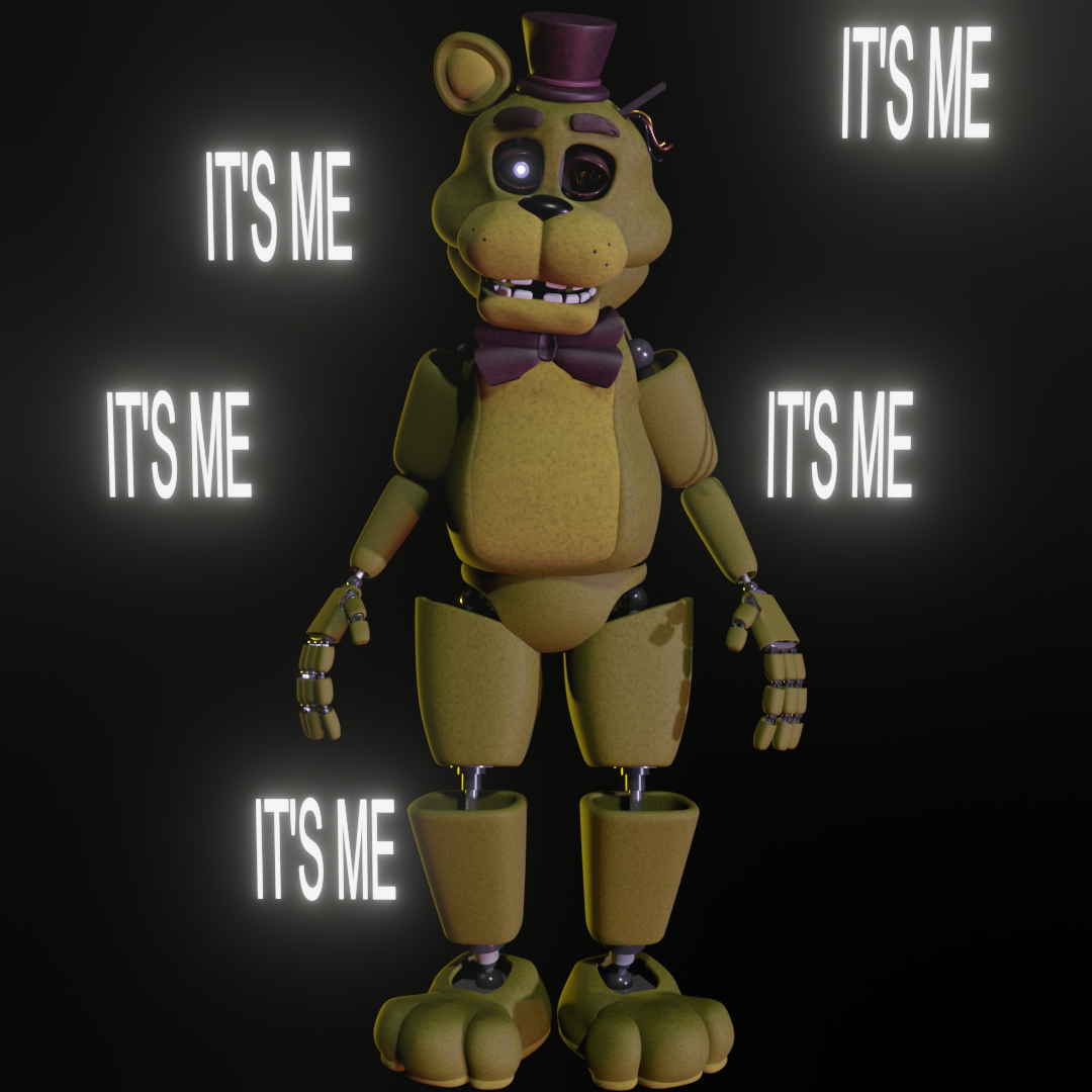 Fnaf Movie Main Gang Poster render by mysteriouspoggers12 on