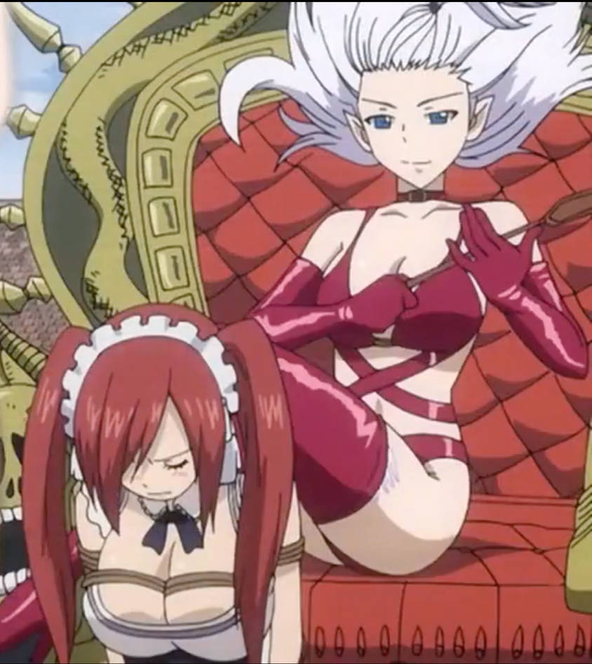 Maid Erza tied up with Mirajane by Lugia277 on DeviantArt.