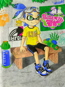 Inkling boy relaxing