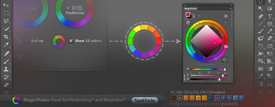 Tip#29: 12 basic colors on a RYB color wheel