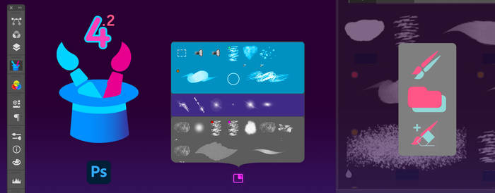 New MagicSquire 4.2: pro Photoshop brush popup