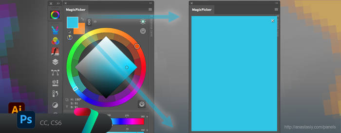 Tip97: GIANT color preview in Photoshop