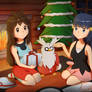 Pokemon Leaf and Dawn at Christmas