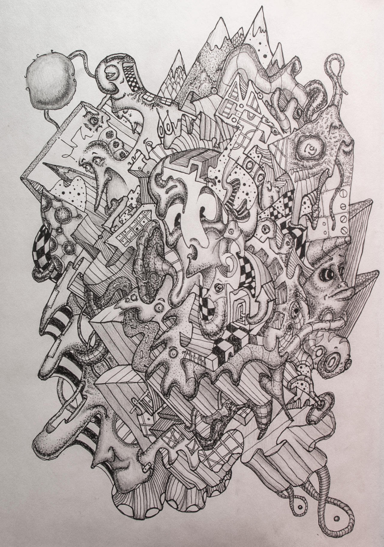 Complex Drawing Ink Ink drawing by JonReason on DeviantArt