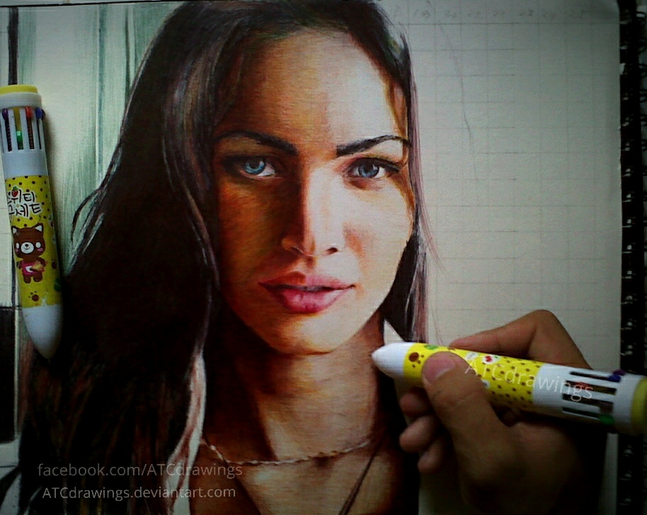 Megan Fox Ballpointpen Drawing