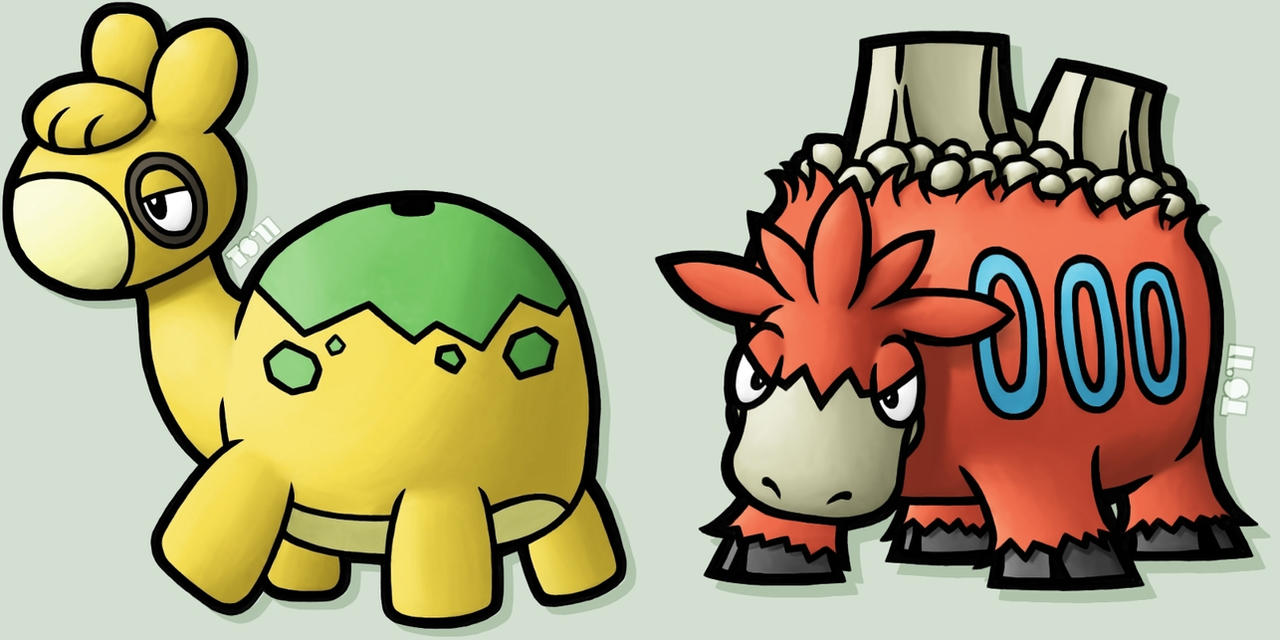 Numel and Camerupt by TheSerotonin on DeviantArt