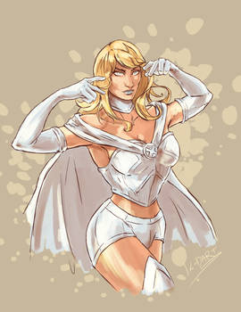 Emma Frost Sketch With Markers