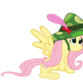 Fluttershy wearing a hat