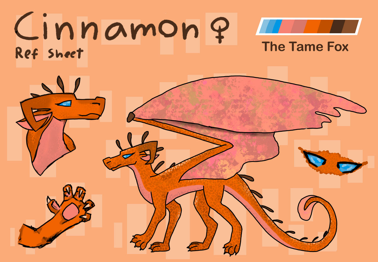 Cinnamon ref sheet by TheTameFox on DeviantArt