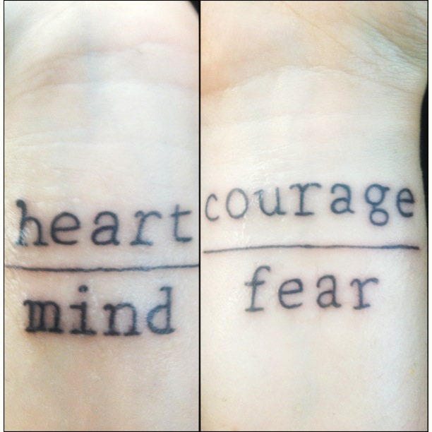 Heart over Mind, Courage over Fear