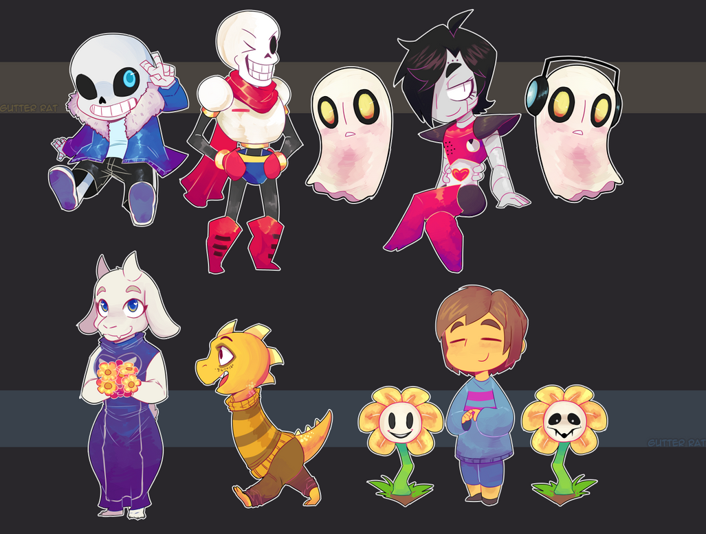 Герои игры Undertale