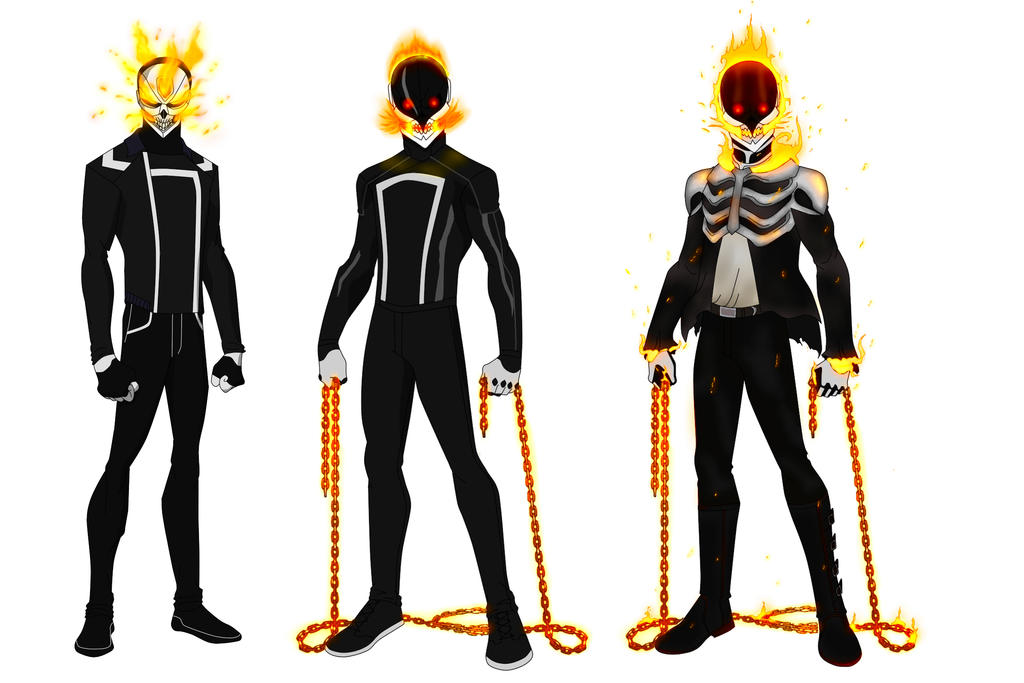Ghost Rider (Robbie Reyes) variants by shorterazer on DeviantArt
