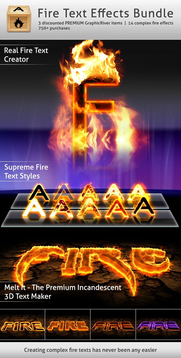 Fire Text Effects Bundle