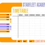 Starfleet Academy Timetable