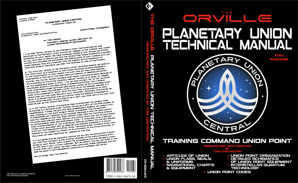 Planetary Union Technical Manual Dustjacket