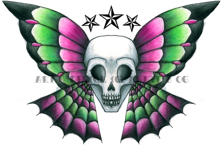 'Skulterfly' Tattoo Design