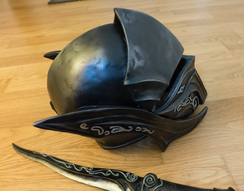 Skyrim Ebony Helmet - side view