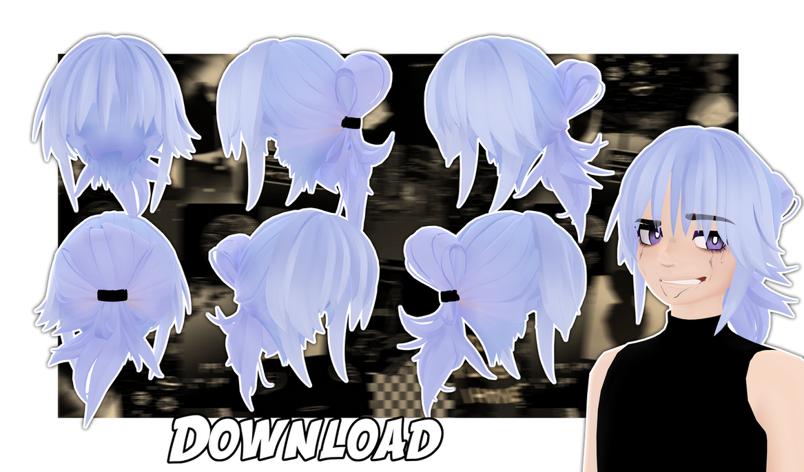MMD Hair Edit (DOWNLOAD) by FyntB on DeviantArt