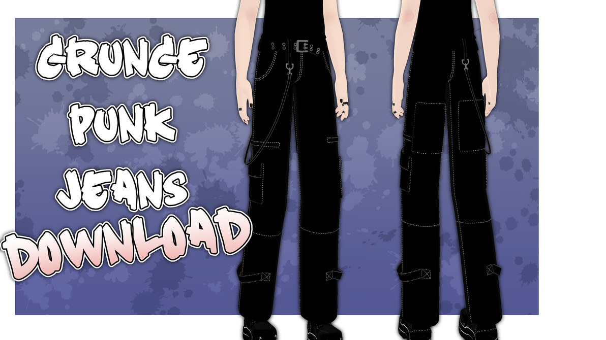 Mmd Ripped Jeans MMD Grunge Punk Jeans DOWNLOAD (F2U) by fyfynttsu on DeviantArt
